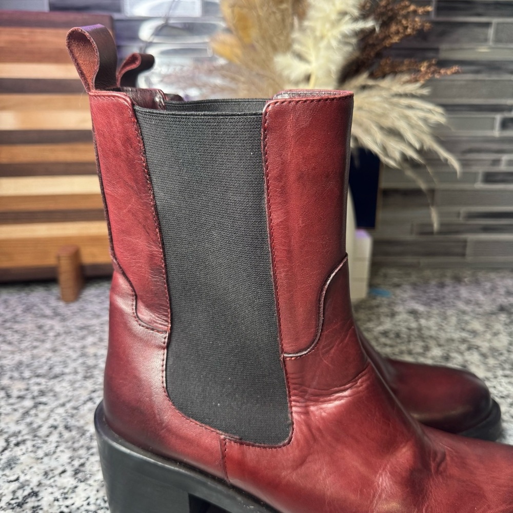 Emanuele Crasto | Women's Italian Leather Heeled Chelsea Boots Size EU 39 US 8.5 - Picture 3 of 15